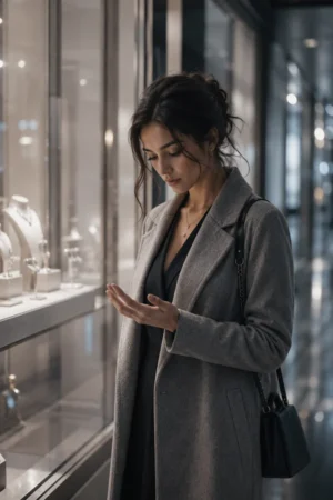 He Canceled Our Ring to Buy Her a Bag, and I'm the One Who Looks Foolish — a woman looking at her empty ring finger with quiet heartbreak, betrayal romance novel cover