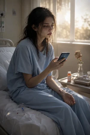 A dying woman pulling her IV line alone in a hospital while her husband sends money instead of love — He Thought I Came For Money, But Got My Last Words on TrendNovel