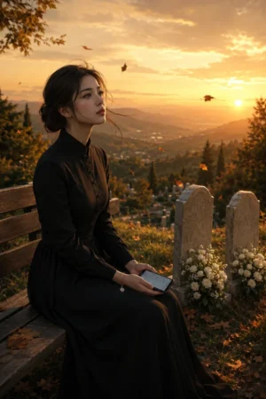 A grieving daughter alone at her parents' graves after discovering her childhood friend's betrayal — He Took Her To Bali While I Buried My Parents Alone on TrendNovel